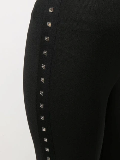 Shop P.a.r.o.s.h Studded Trim Trousers In Black