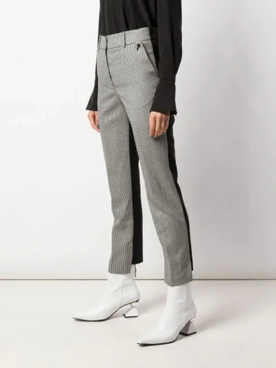 Shop Petar Petrov Two Tone Tailored Trousers In Black