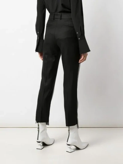 Shop Petar Petrov Two Tone Tailored Trousers In Black