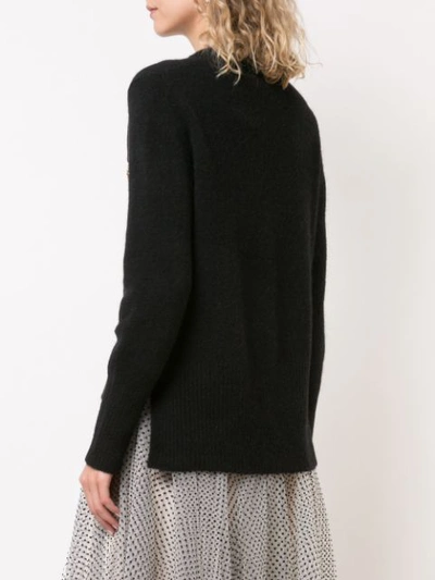 Shop Luisa Cerano Embellished Sweater - Black