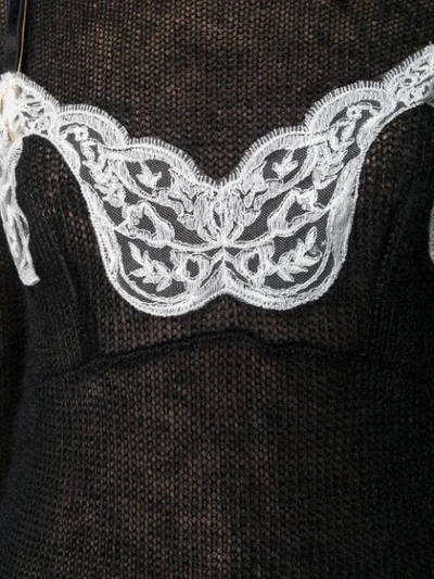 Nº21 LINGERIE TOP JUMPER - 黑色