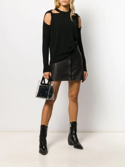 Shop Nude Cut-out Crew.neck Jumper In Black