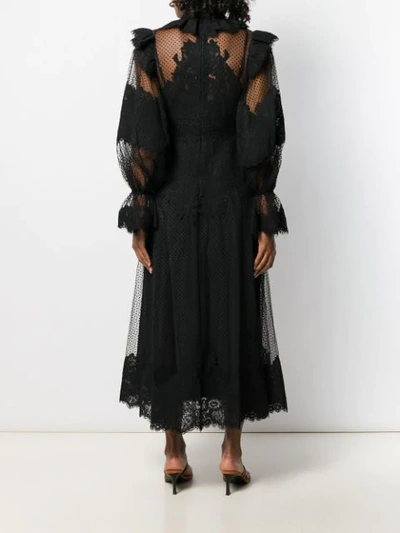 Shop Zimmermann Espionage Lace Dress In Black