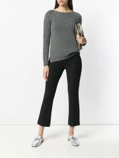 Shop Max Mara 's  Cropped Flared Trousers - Blue