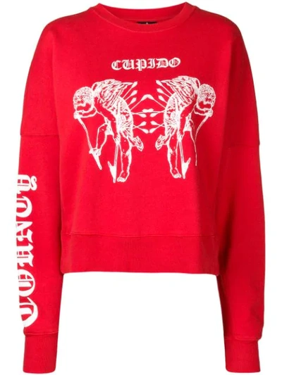 Shop Marcelo Burlon County Of Milan Tattoo Print Sweatshirt - Red