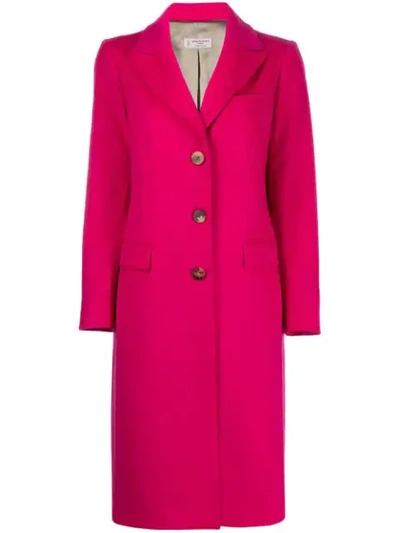 Shop Alberto Biani Single Breasted Coat In Pink