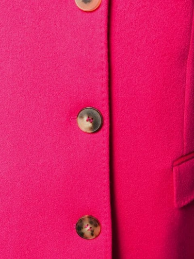 Shop Alberto Biani Single Breasted Coat In Pink