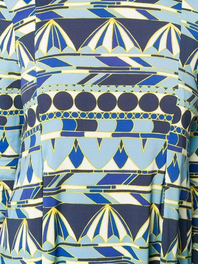Shop La Doublej Geometric Print Maxi Dress In Blue