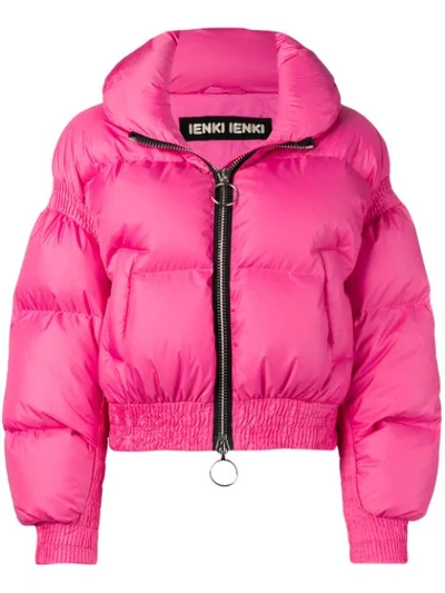 Shop Ienki Ienki Cropped Puffer Jacket In Pink