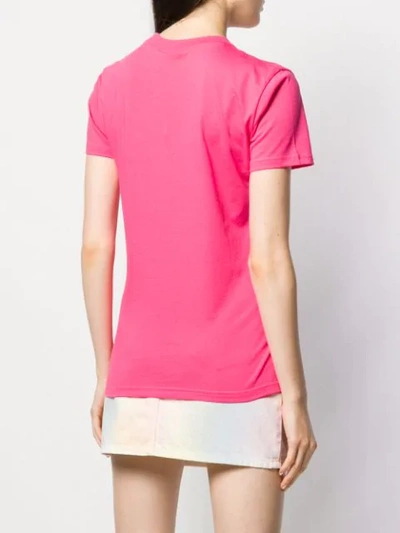 Shop Chiara Ferragni Embroidered Logo T-shirt In Pink