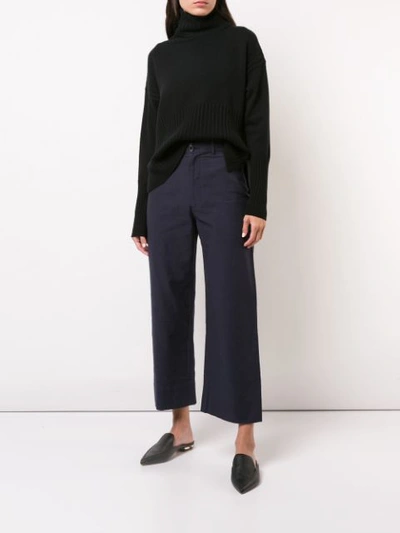 APIECE APART STRAIGHT CROPPED TROUSERS - 蓝色
