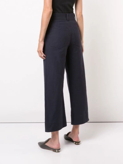 APIECE APART STRAIGHT CROPPED TROUSERS - 蓝色