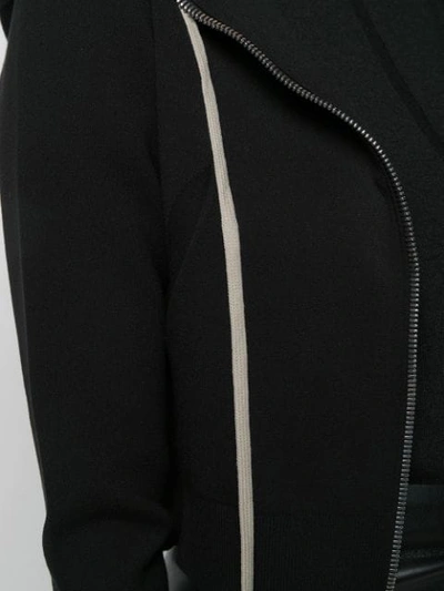 Shop Rick Owens Cropped Hooded Jacket In 09 Black