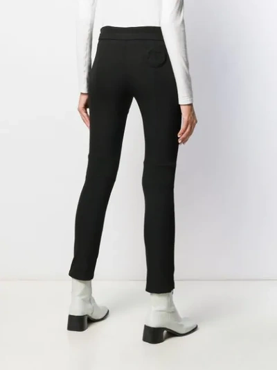 Shop Courrèges Cropped Skinny-fit Trousers In Black
