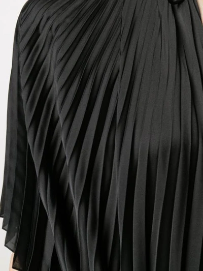 Shop Stella Mccartney Pleated Long Dress In Black