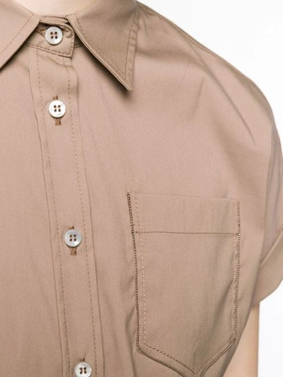 Shop Brunello Cucinelli Button Down Shirt In Brown