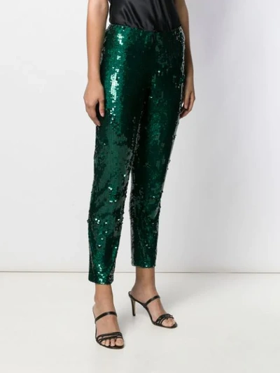 P.a.r.o.s.h Sequin Embellished Trousers In Green