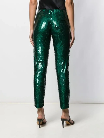 P.a.r.o.s.h Sequin Embellished Trousers In Green