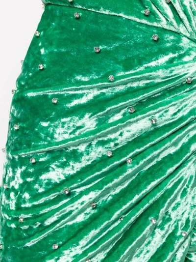 Shop Attico Stud Detail Textured Dress In Green