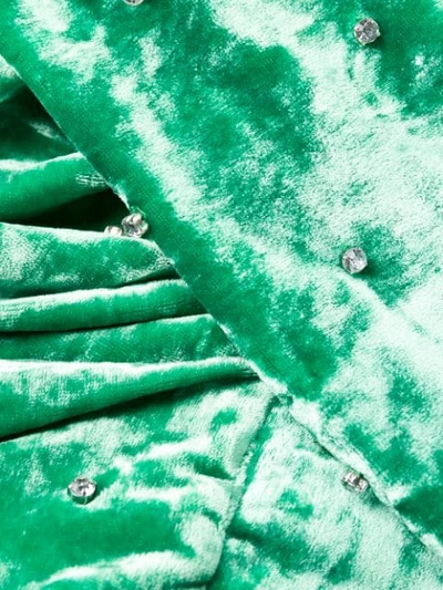 Shop Attico Stud Detail Textured Dress In Green