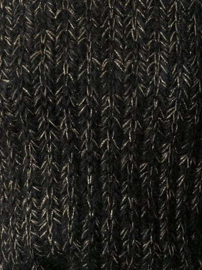 Shop Alberta Ferretti Metallic Knit Jumper In 2555 Nero