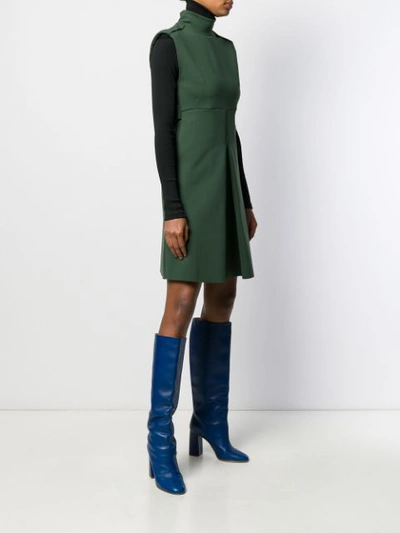 Shop Dorothee Schumacher Sleeveless Flared Dress In Green