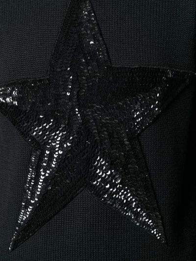 Shop P.a.r.o.s.h Sequinned Star Jumper In Black