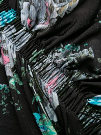 Shop Preen By Thornton Bregazzi Becka Floral Draped Skirt In Black