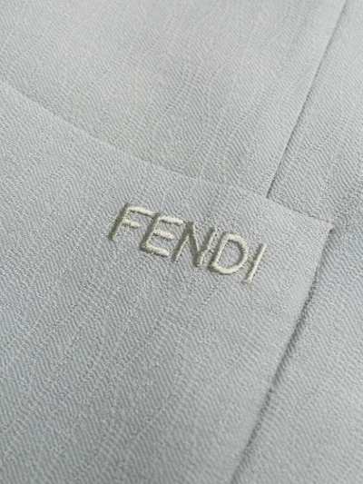 Shop Fendi Double Breasted Blazer In F16wq-eliot