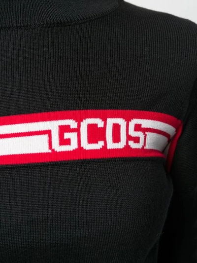 Shop Gcds Logo Band Cropped Jumper In 02  Black