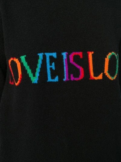 Shop Alberta Ferretti Love Is Love Sweater In 2555 Black