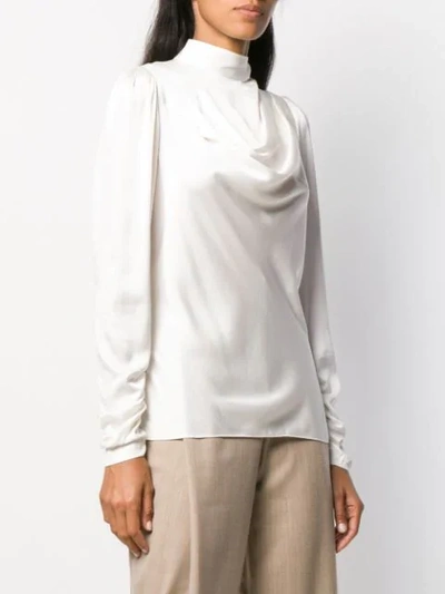Shop Zimmermann Neck-tied Blouse In Perl