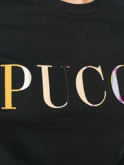 Shop Emilio Pucci Logo Print T-shirt In Black