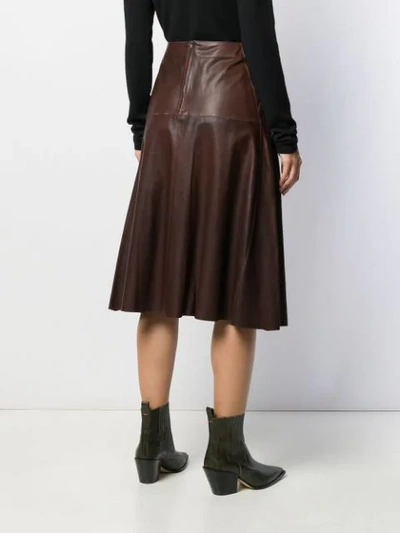 Shop Arma High-waisted Skirt In Brown