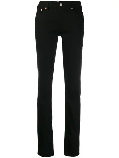 Shop Mm6 Maison Margiela Straight-leg Jeans In Black