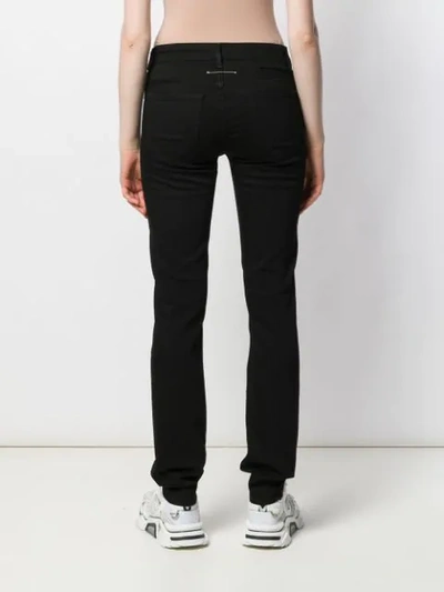 Shop Mm6 Maison Margiela Straight-leg Jeans In Black