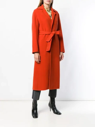 Shop Antonelli Belted Coat - Red