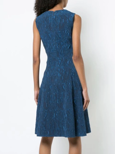 Shop Jason Wu Collection Flared V-neck Dress - Blue