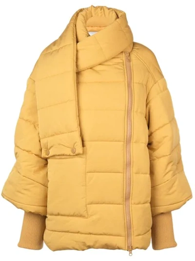 Shop Henrik Vibskov Oversized Padded Jacket In Yellow