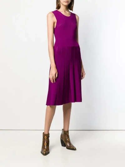 Shop Pinko Knitted Midi Dress In Purple