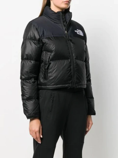 Shop The North Face Contrast Logo Padded Jacket In Black
