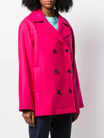 Shop Ps By Paul Smith Double-breasted Buttoned Coat In Pink