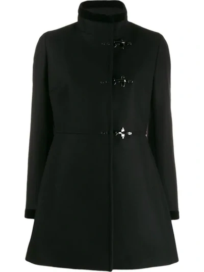 Shop Fay Single Breasted Duffle Coat In Black