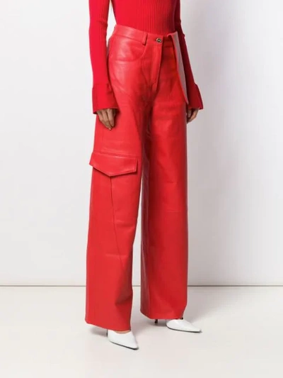 JACQUEMUS WIDE-LEG TROUSERS - 红色