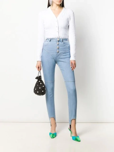 ALESSANDRA RICH FAB HIGH-RISE JEANS - 蓝色