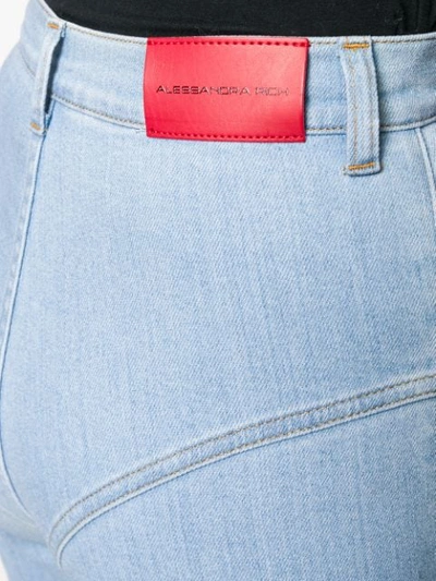 ALESSANDRA RICH FAB HIGH-RISE JEANS - 蓝色