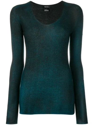 Shop Avant Toi Round Neck Jumper - Blue