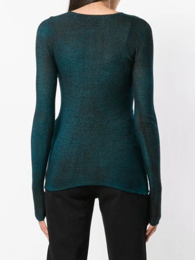 Shop Avant Toi Round Neck Jumper - Blue