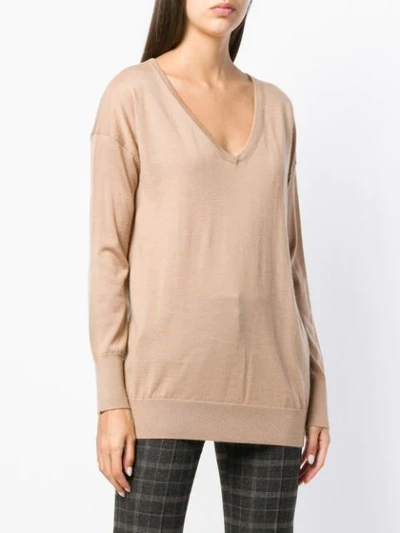 Shop Max & Moi Cashmere V-neck Sweater - Brown
