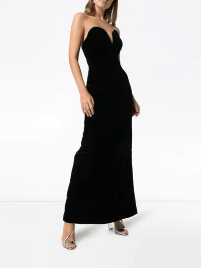 Shop Michael Lo Sordo Jessica Sweetheart Evening Gown In  Black